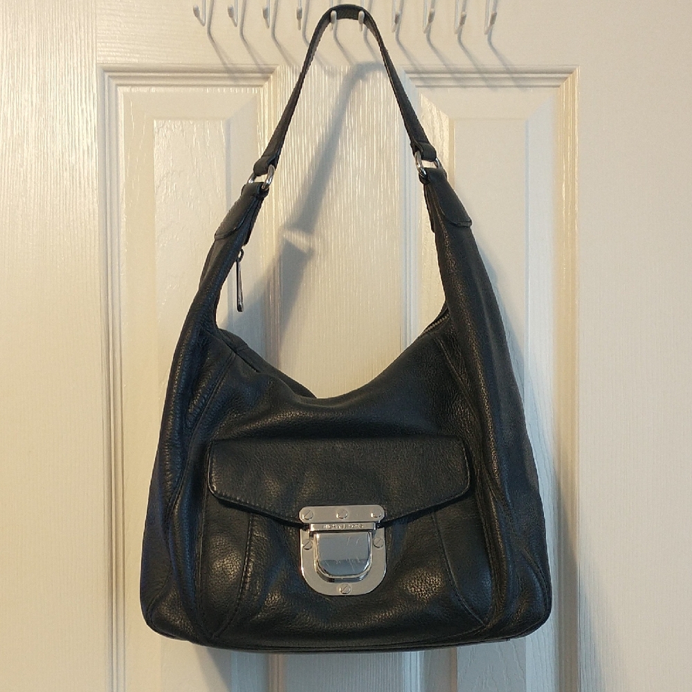 Michael Kors Black Leather Hobo Bag